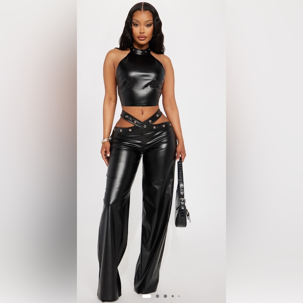 Fashion Nova Black Wide Leg Pants - Picture 1 of 1